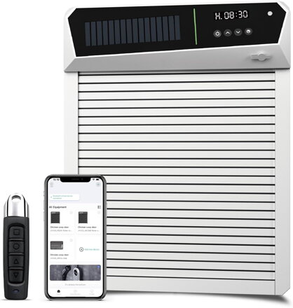 Automatická dvířka do kurníku  solární dobíjecí smart APP