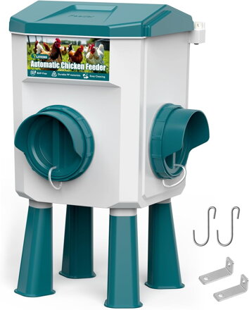Automatický krmítko pro kuřata 7 kg s nožičkami, krmítko pro drůbež, automatické krmítko pro kuřata, závěsná krmná stanice, příslušenství pro kuřata ChamutyWSQ3BU