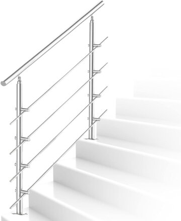 Schodišťové zábradlí nerezové 120cm 4 vzpěry