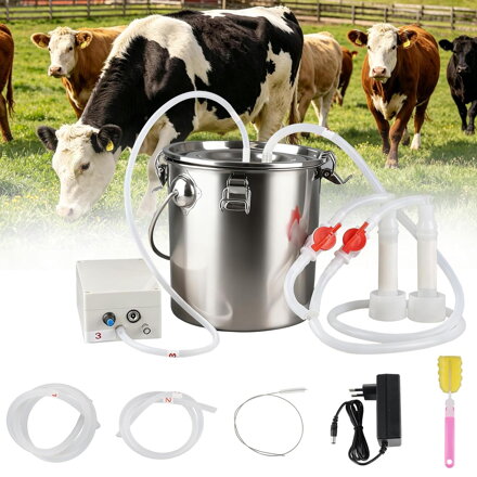 Dojicí stroj pro  krávy 5l, regulace rychlosti pulzace, automatické zastavení dojicího stroje  CISSIYOG