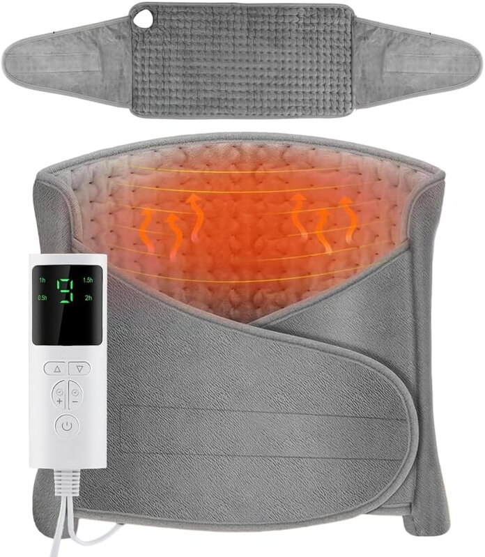 Elektrická vyhřívací dečka podložka na záda, břicho a pas VEVO589 | šedá