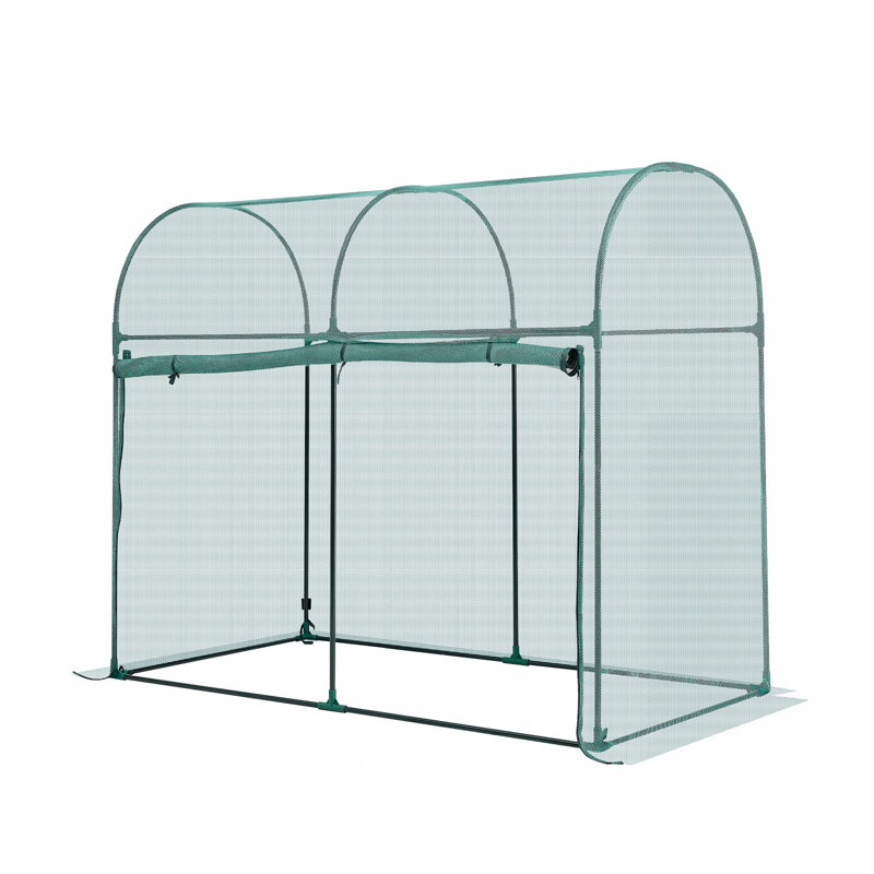 Ochranná síť na rostliny 180,6x91x150 cm s dveřmi na zip VEVOgh