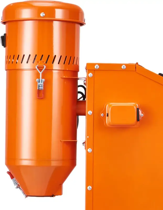 Zařízení pro sběr prachu, systém pro sběr prachu a média 1450 W, kapacita 1,8 galonu, univerzální pro pískovací skříně a tryskací zařízení VEVO 295A | oranžová