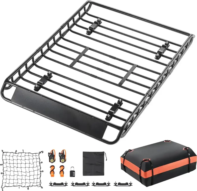 Zahrádka na auto plus box na zavazadla set 1300x910x105mm VEVO345 |černá