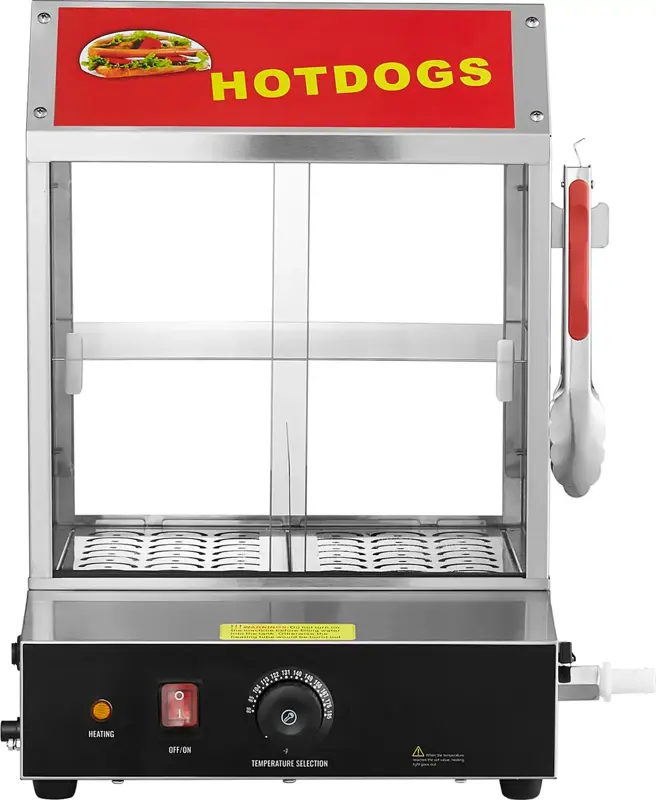 Elektrický ohřívač párků hot dog a pečiva