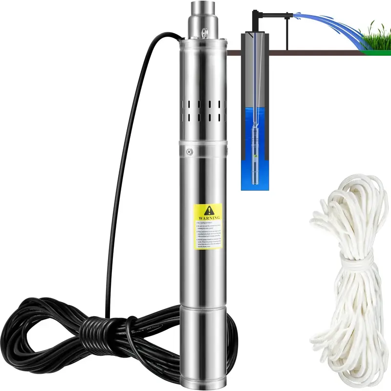 Ponorné čerpadlo do studní hlubinných vrtů, 550 W 230 V/50 Hz, průtok 35 l/min, výška 108 m Ponorné čerpadlo do studní hlubinných vrtů, 550 W 230 V/50 Hz, průtok 35 l/min, výška 108 m
