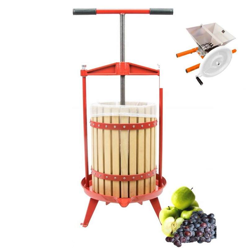 Lis na ovoce rámový bukový 18l plus mlýnek drtič na ovoce 7l lux plus FP9251 | červená Lis na ovoce rámový bukový 18l plus mlýnek drtič na ovoce 7l lux plus FP9251 | červená