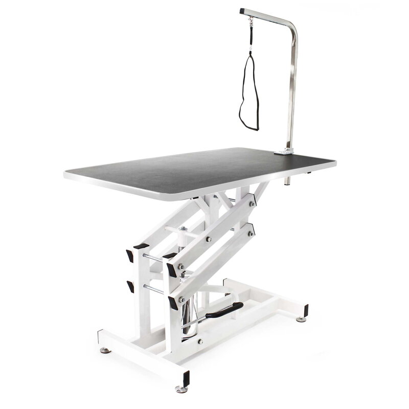 Stříhací stůl pro psy a kočky, 108x60x55,5-92,5 cm, hydraulický stříhací stůl, skládací, stříhací stůl 