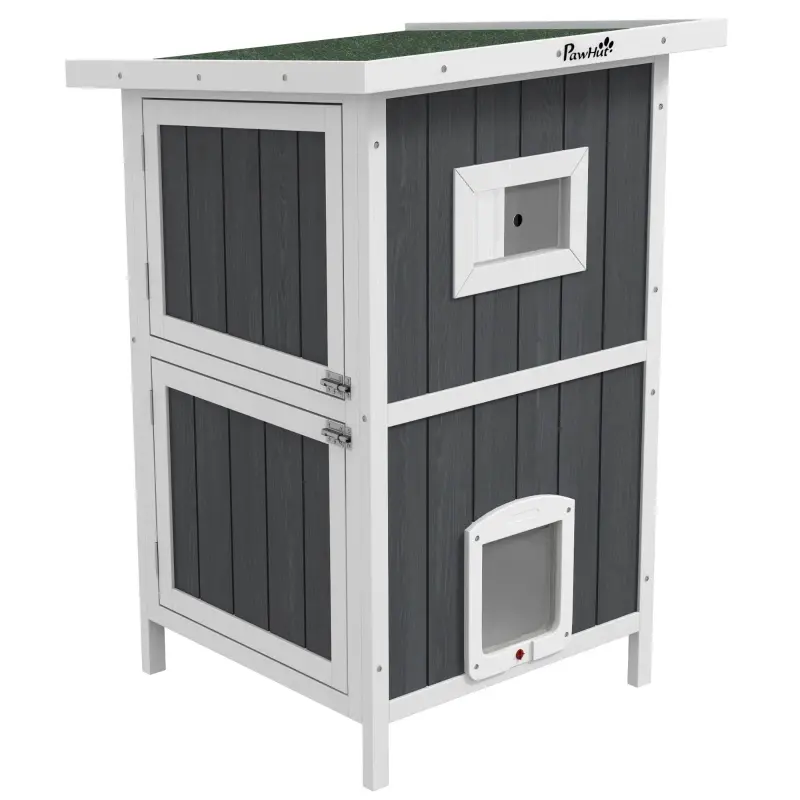 Domeček pro kočky odolný vůči povětrnostním vlivům 60 x 60 x 90,5 cm Domeček pro kočky odolný vůči povětrnostním vlivům 60 x 60 x 90,5 cm