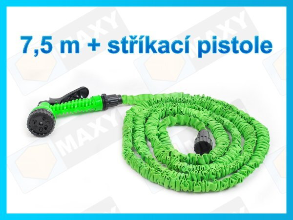 Zahradní hadice roztažitelná plus stříkací pistole 7.5m Zahradní hadice roztažitelná plus stříkací pistole 7.5m