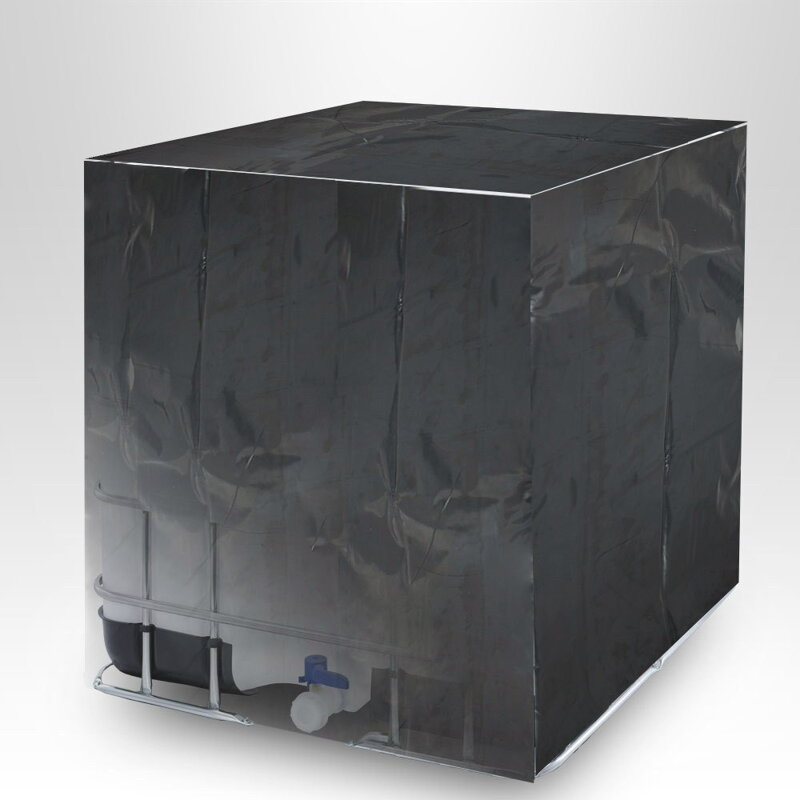 Kryt pro nádrž na vodu 1000 L 120x100x16 cm s výřezem pro otvor v černé barvě