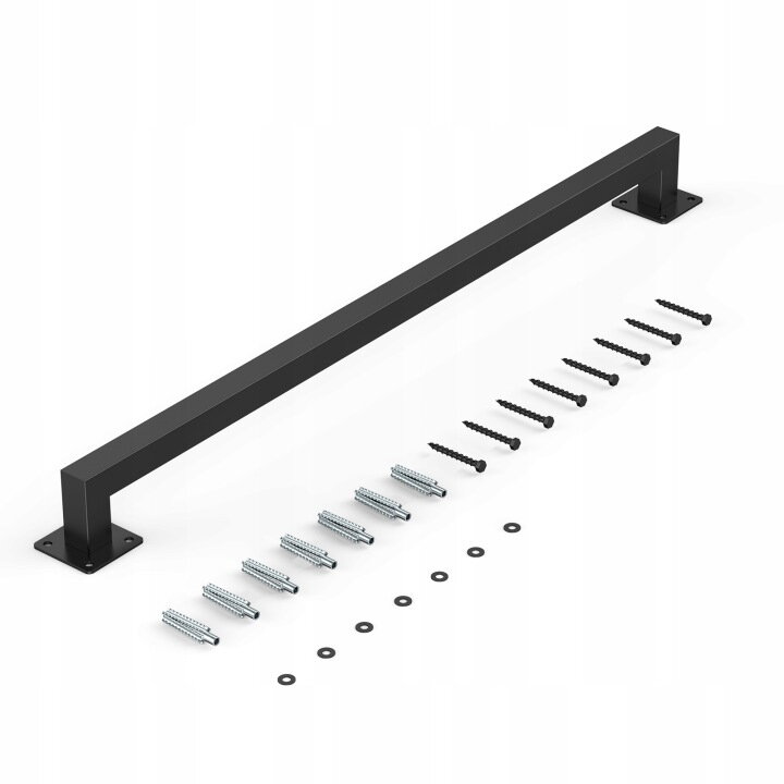 Schodišťové zábradlí  121,5 cm,  nosnost 113,4 kg  černé BG-TF-4