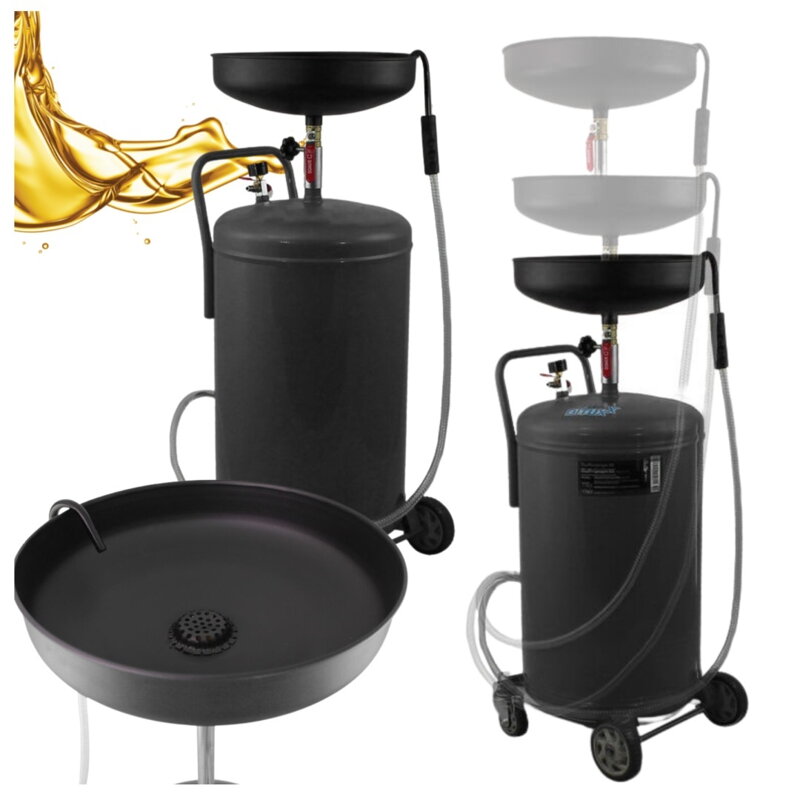 Pneumatická vypouštěčka oleje 80l odsávačka oleje Bituxx | šedá